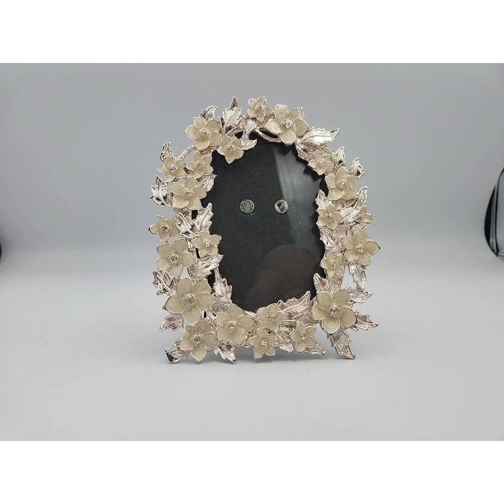 Shidehill Small Photo Flowered  Frame  With‎ Rhinestones.